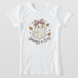 Vintage Süßer Geist-Schleifen Halloween Grafik T-S T-Shirt