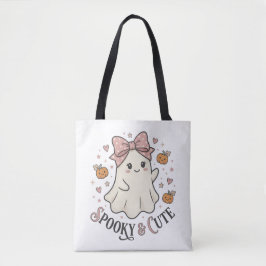 Vintage Süßer Geist-Schleifen Halloween-Grafik Tasche
