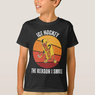 Vintage Süßer Hot Dog Eishockey Der Grund warum ic T-Shirt