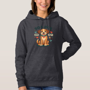 Vintage süßer Rettungshund Rette ein Leben Cartoon Hoodie