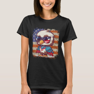 Vintage Süßer Weißkopfseeadler 4. USA Amerikanisch T-Shirt