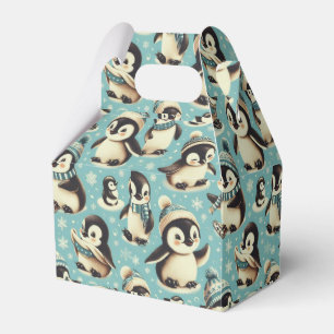 Vintage süßes Pinguin-Muster Geschenkschachtel