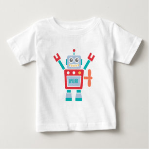 Vintage süßes Roboter-Spielzeug für Baby-Jungen Baby T-shirt