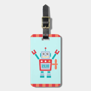 Vintage süßes Roboter-Spielzeug für Kinder Gepäckanhänger