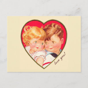 Vintage Süßherzen Valentinstag Feiertagspostkarte