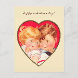 Vintage Süßherzen Valentinstag Feiertagspostkarte