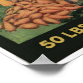 Vintage Süßkartoffeln - Fruchtkäseretiketten Poster (Ecke)