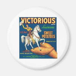 Vintage Süßkartoffeln Lebensmittel-Label Magnet