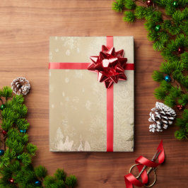 Vintage Süßspeisen, Blätter und Ornamente Weihnach Geschenkpapier