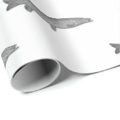 Vintage Süßwasserfischerei - Nordpike Geschenkpapier (Rolleneckpunkt)