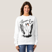 Vintage Swan Era Black Print Sweatshirt (Vorne ganz)