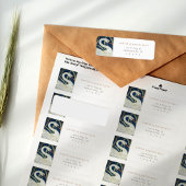 Vintage Swan Floral Custom-Rücksendeadresse