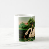 Vintage Swan im Lake Kaffeetasse (Mittel)