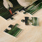 Vintage Swan im Lake Puzzle (Seite)
