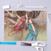 Vintage Swan Princess Hexe Entdeckungsreise zur Ku Seidenpapier (Handwerk)