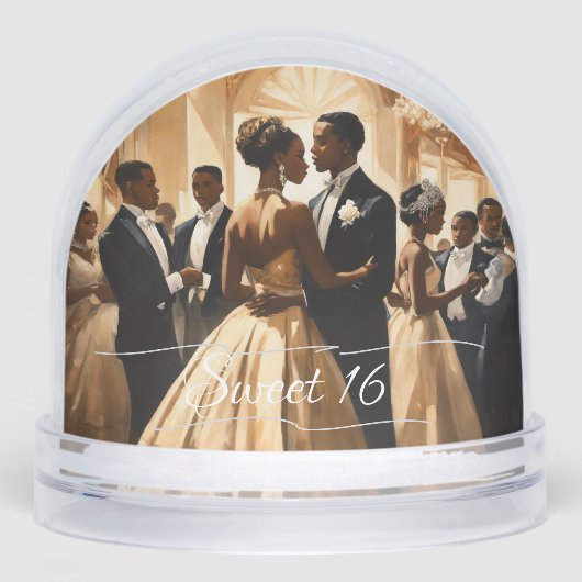 Vintage Sweet 16 Cotilion Schneekugeln (Vorderseite)
