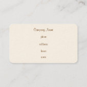 Vintage Sweet Business Card Visitenkarte (Rückseite)