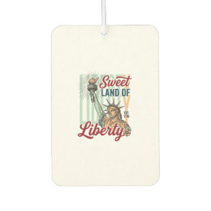 Vintage Sweet Land of Liberty Patriotisches T-Shir Autolufterfrischer