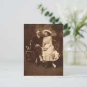 Vintage Sweethearts Postkarte (Stehend Vorderseite)