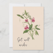 Vintage Sweetpea-Blume werden gut Karte (Vorderseite)