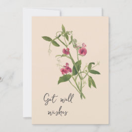 Vintage Sweetpea-Blume werden gut Karte