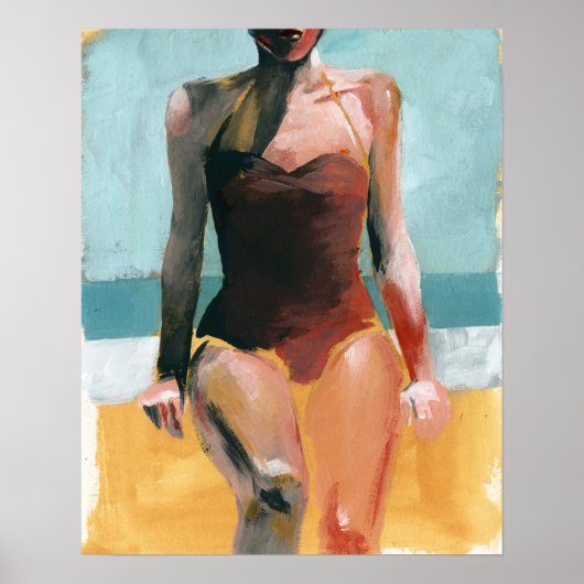 Vintage Swim - Red Swimsuit Poster (Vorne)