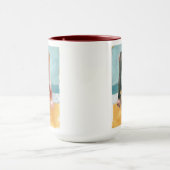 Vintage Swim - Rotes Badeanzug Tasse (Zentrum)