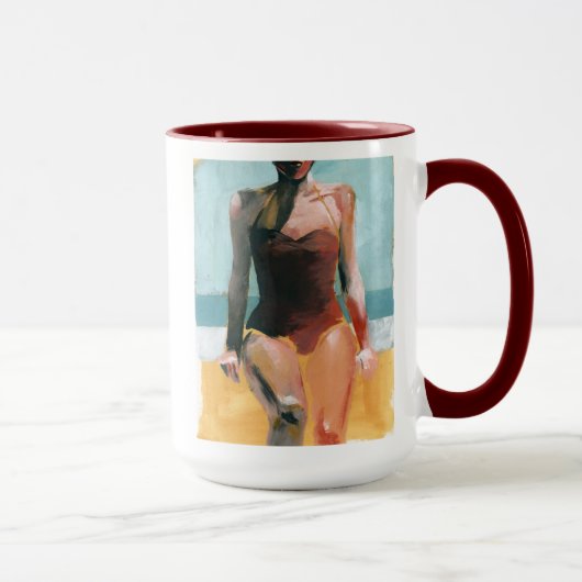 Vintage Swim - Rotes Badeanzug Tasse (Rechts)