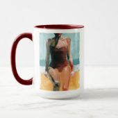Vintage Swim - Rotes Badeanzug Tasse (Links)