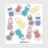 Vintage Swimsuits Aufkleber (Blatt)