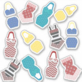 Vintage Swimsuits Aufkleber (Vorderseite)