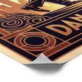 Vintage-Swing-Tanzposter Poster (Ecke)