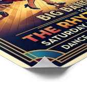 Vintage-Swing-Tanzposter Poster (Ecke)