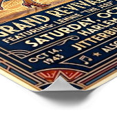 Vintage-Swing-Tanzposter Poster (Ecke)