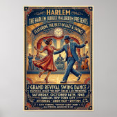Vintage-Swing-Tanzposter Poster (Vorne)