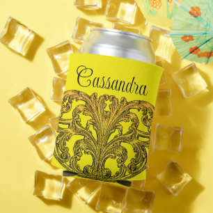 Vintage Swirl Ombre Gold Personalisiert Dosenkühler