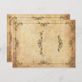 Vintage Swirl Wedding Reception Tischnummer (Vorne/Hinten)