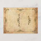 Vintage Swirl Wedding Reception Tischnummer (Rückseite)