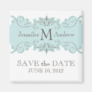 Vintage Swirls Vintage Save-the-Date-Magnete Magnet