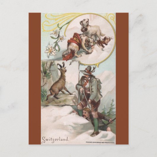 Vintage Switzerland Postkarte (Vorderseite)