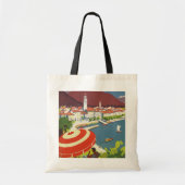 Vintage Switzerland Travel Advert Art Tragetasche (Vorne)