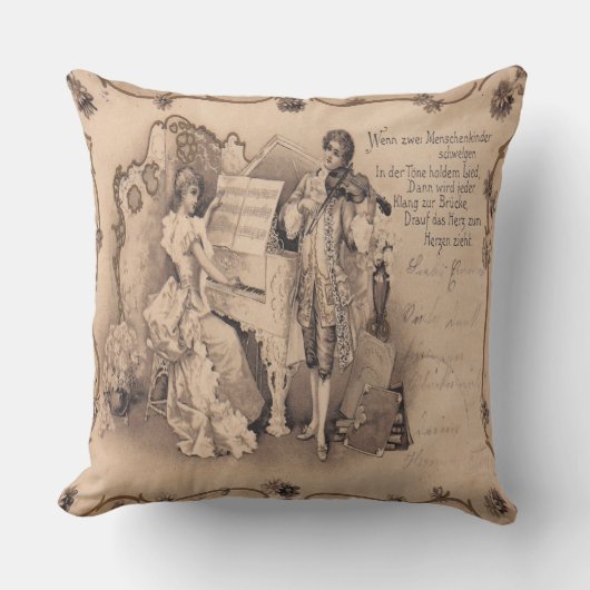 Vintage Symphonie-dekoratives Kissen (Vorderseite)