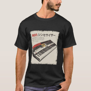 Vintage Synthesizer Analoger Synth Japanischer DJ T-Shirt
