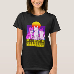 Vintage Synthesizer Katze Retro Synth Vaporwave Ta T-Shirt