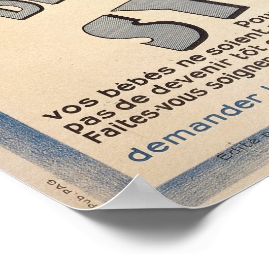 Vintage Syphilis Poster (Ecke)