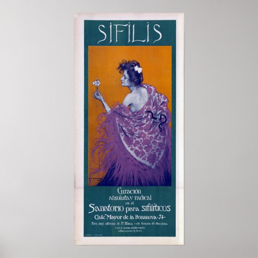 Vintage Syphilis Poster (Vorne)