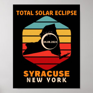 Vintage Syracuse New York Totale Sonnenfinsternis Poster