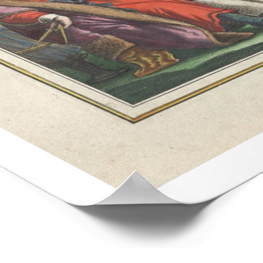 Vintage Systemkarte Poster (Ecke)