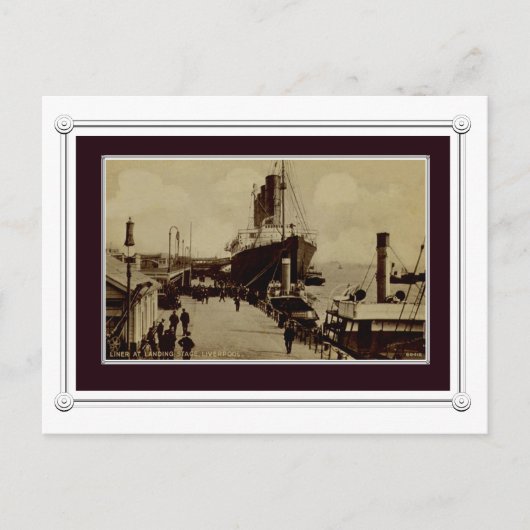 Vintage Szene in Liverpool Postkarte (Vorderseite)