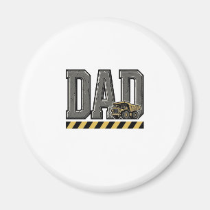 Vintage-T-Shirt-Design für Bauarbeiter-Väter mit G Magnet